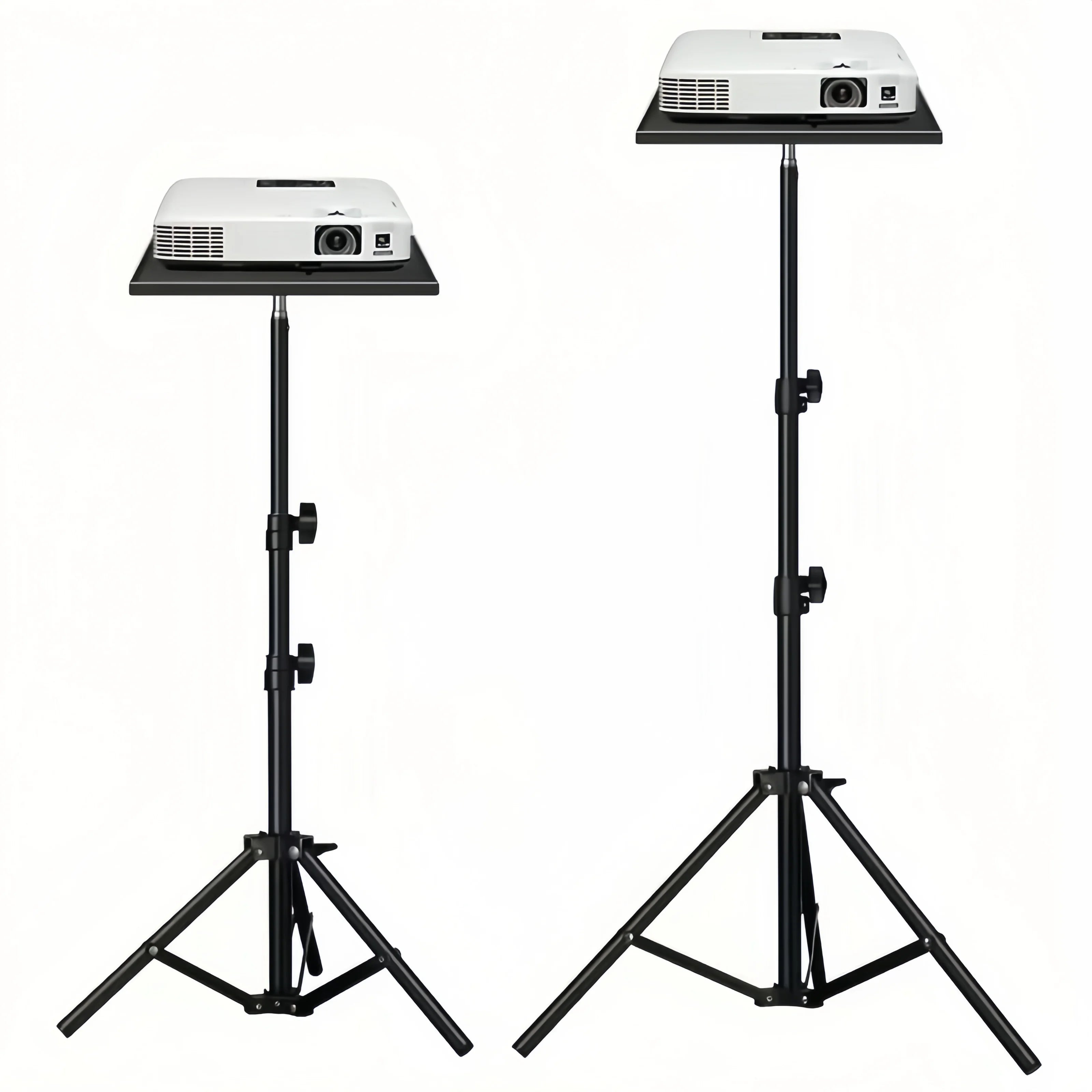 Mini Projector Stand, 25*18cm Small Tray Support, 3 Height Adjustable, Portable Desktop Bracket for Small Projectors