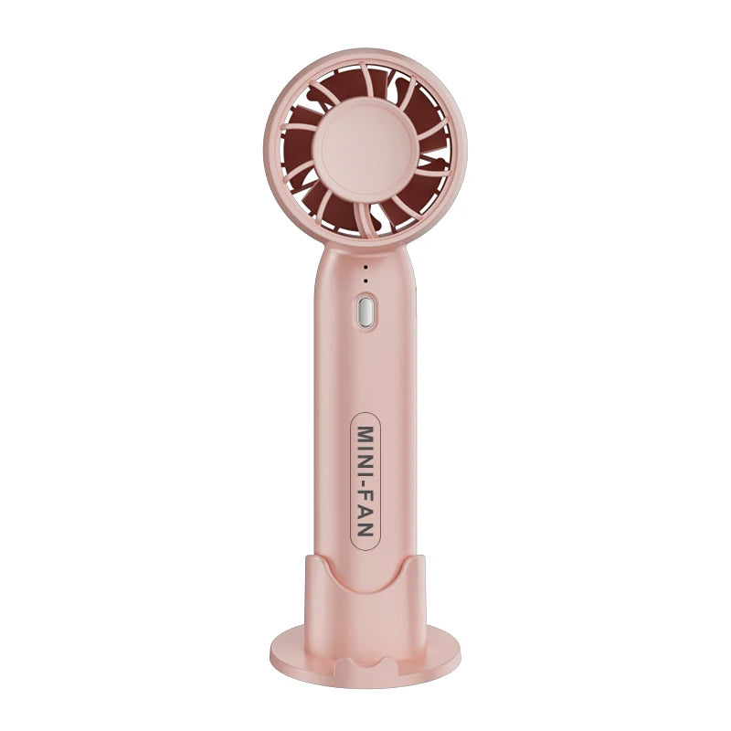 Mini Portable Fan Rechargeable 3 Speed for Outdoor Travel Handheld Small Pocket Fan Mini Portable Desktop Fan with Phone Stand