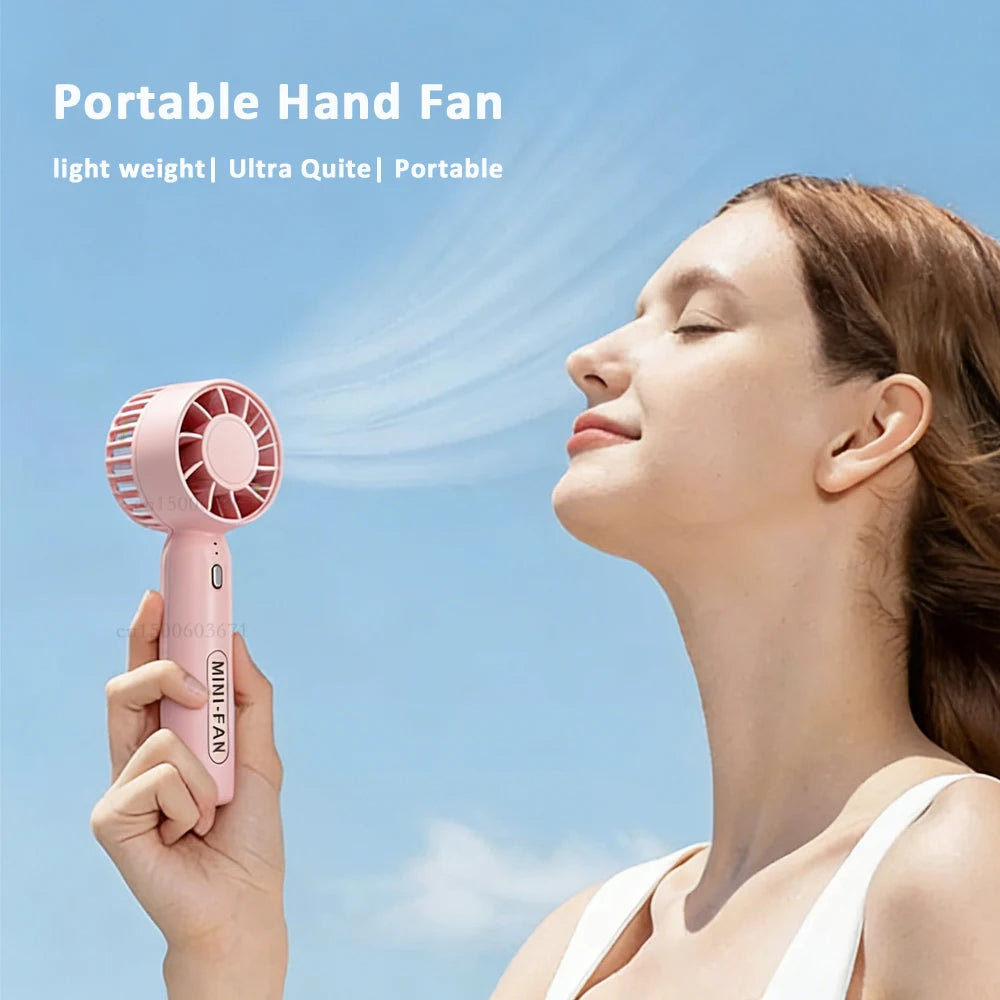 Mini Portable Fan Rechargeable 3 Speed for Outdoor Travel Handheld Small Pocket Fan Mini Portable Desktop Fan with Phone Stand
