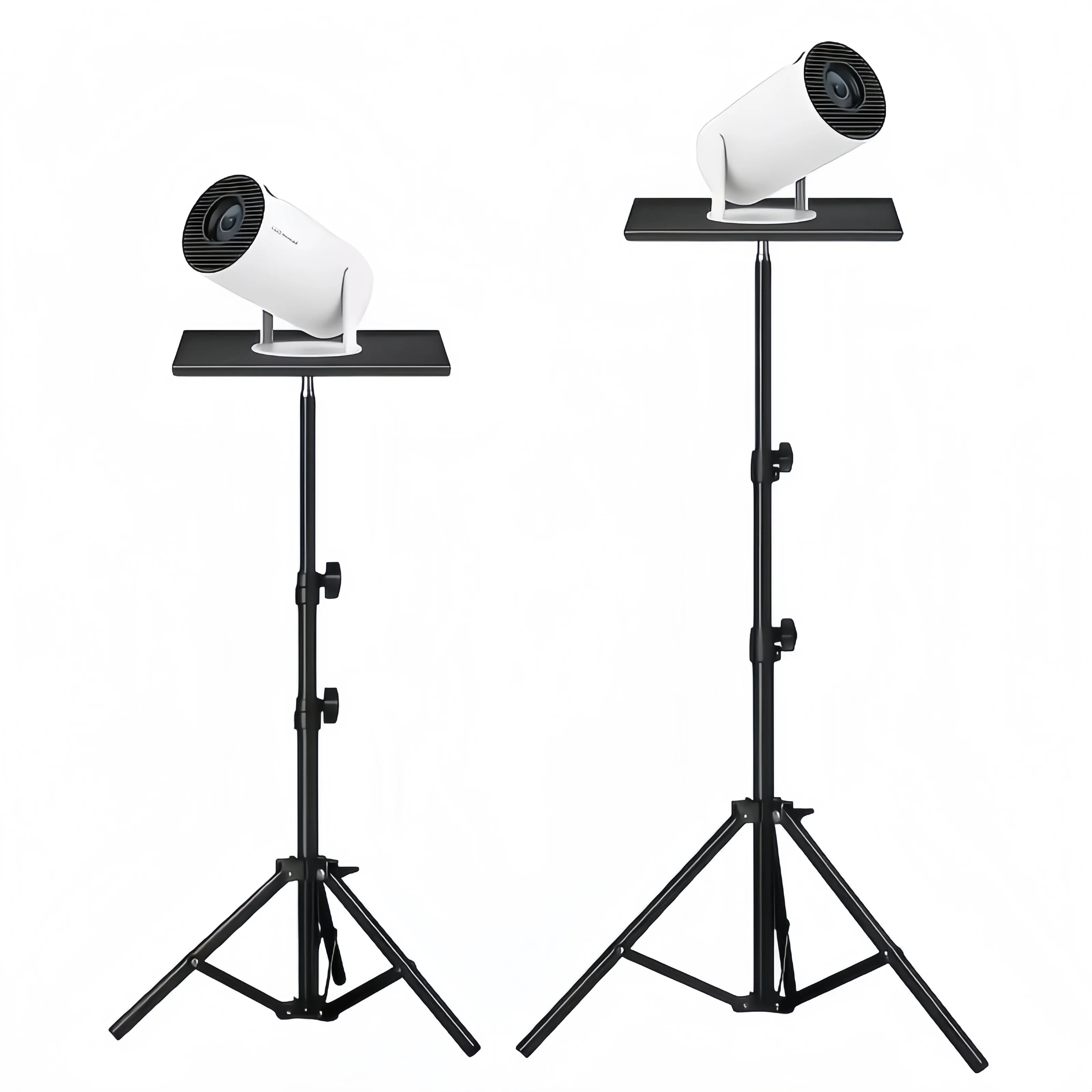 Mini Projector Stand, 25*18cm Small Tray Support, 3 Height Adjustable, Portable Desktop Bracket for Small Projectors