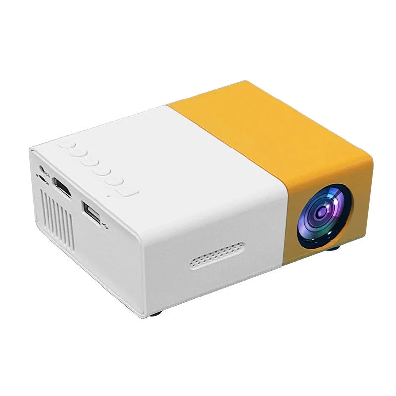 Hot Selling YG300 Yellow White Projector for Home Use  High-definition Mini Portable Projector for Bedroom Wall Projection