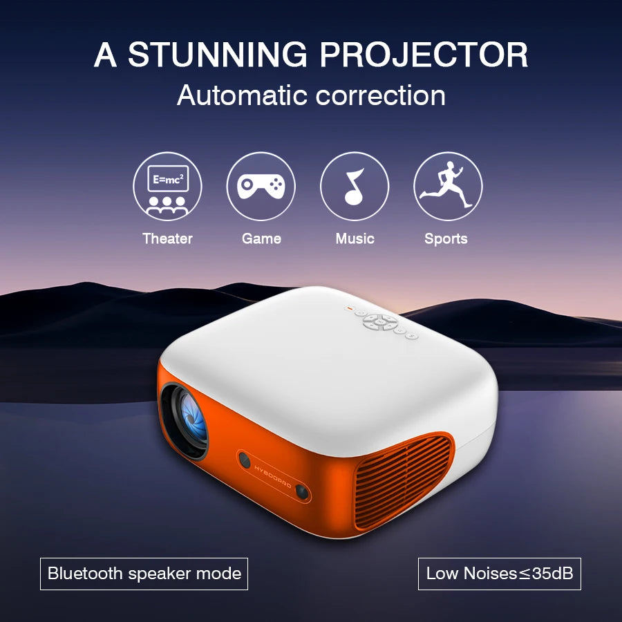 Auto Keystone Mini Portable Projector 4K Smart Projector WiFi Screen Adjustment 180 De Rotation Home Video Built in Android 11
