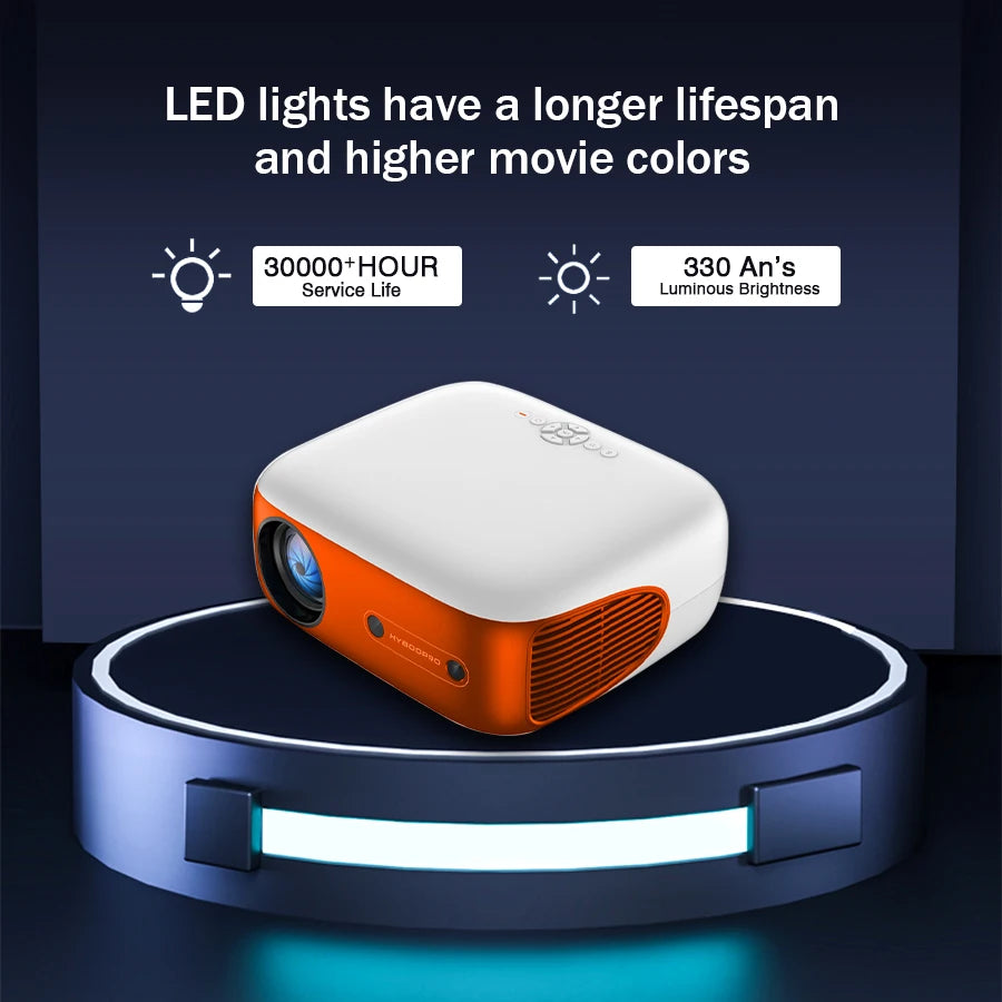 Auto Keystone Mini Portable Projector 4K Smart Projector WiFi Screen Adjustment 180 De Rotation Home Video Built in Android 11