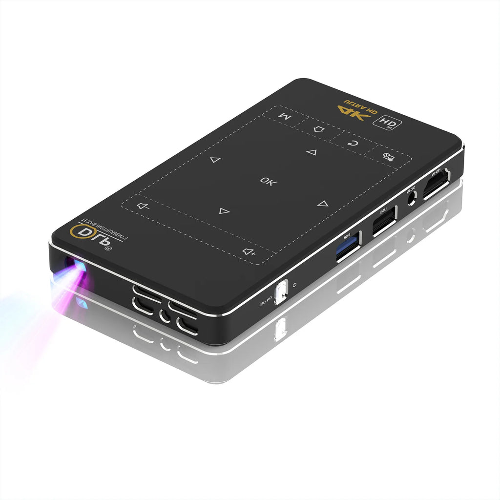 DLP Smart WiFi Android Portable LED Mobile Video 3D 4K Education Mini Portable Projector Support 1080P Vidéo Projecteur