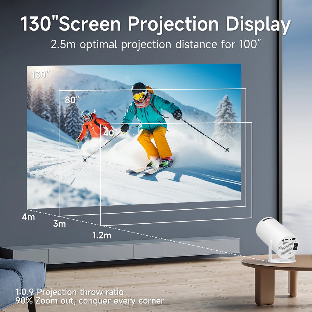 Wholesale Android 12 HY300 Pro Full Hd Projectors Home Theater Outdoor Proyector Mobile Phone Smart Tv Mini Portable Projector