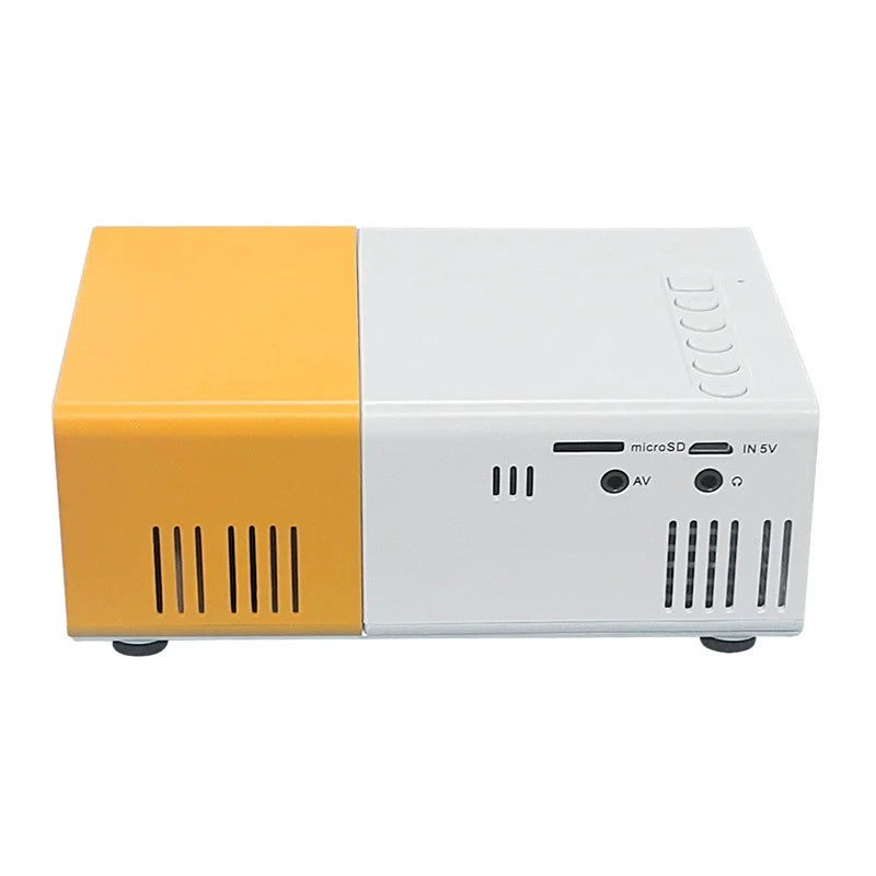 Hot Selling YG300 Yellow White Projector for Home Use  High-definition Mini Portable Projector for Bedroom Wall Projection