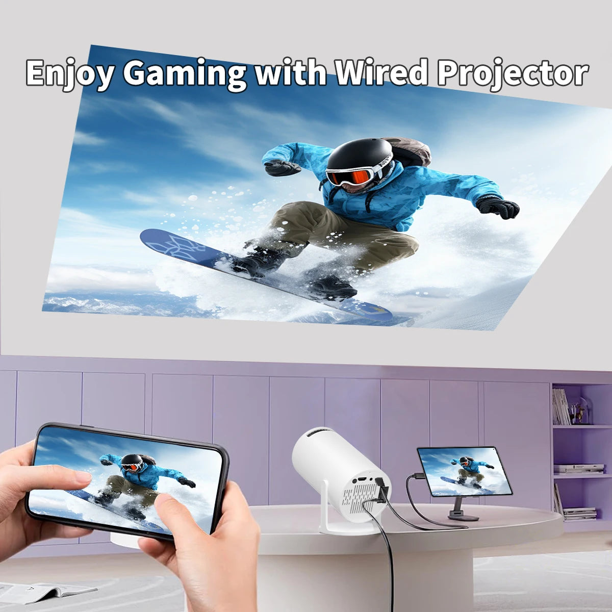 Wholesale Android 12 HY300 Pro Full Hd Projectors Home Theater Outdoor Proyector Mobile Phone Smart Tv Mini Portable Projector