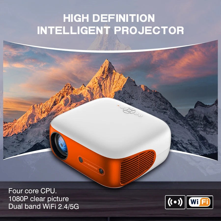 Auto Keystone Mini Portable Projector 4K Smart Projector WiFi Screen Adjustment 180 De Rotation Home Video Built in Android 11