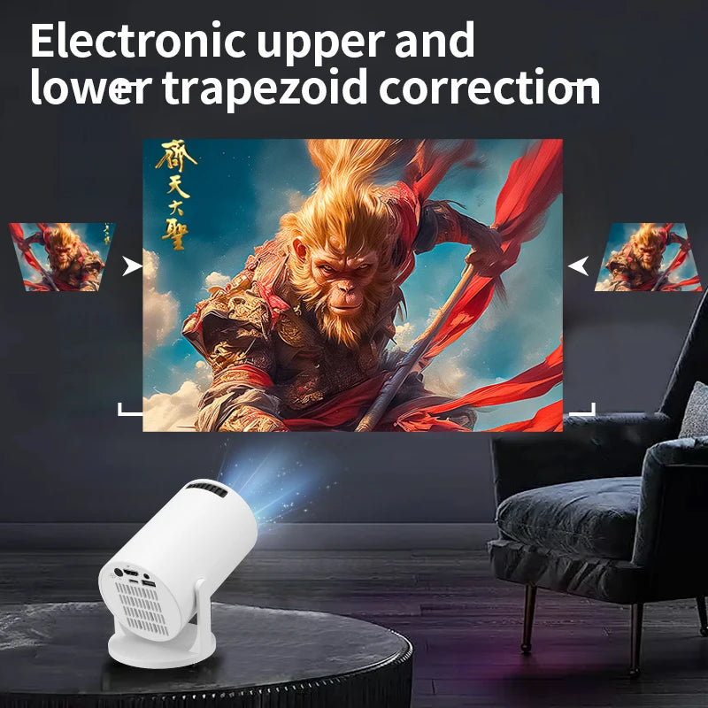 YDH-HY300Mini 2026 Hot Sale 4K Projector 94 Inch 500 Lumens Dual WIFI Wireless Screen Projection Indoor Mini Portable Projector