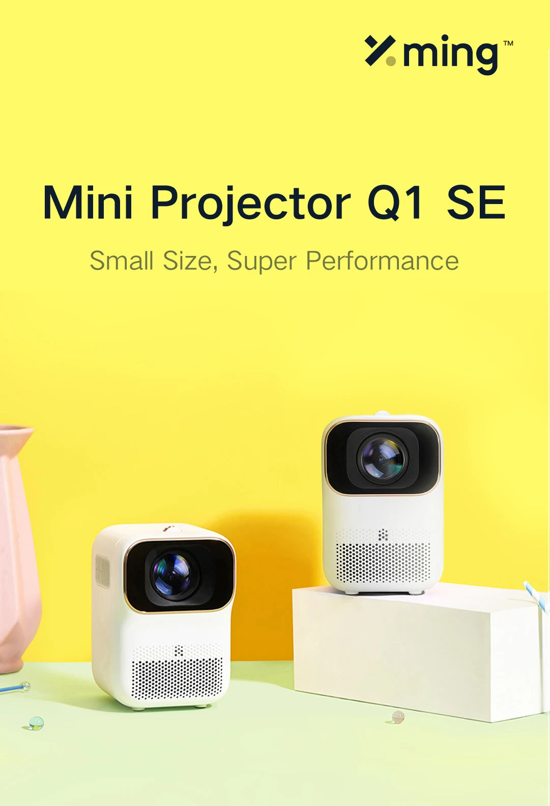 [Big Sale ]HOT SALE Wupro X Formovie Fengmi XMING Q1 SE Mini Led Native 1080p Full HD Projector Home Mini  Portable Projector