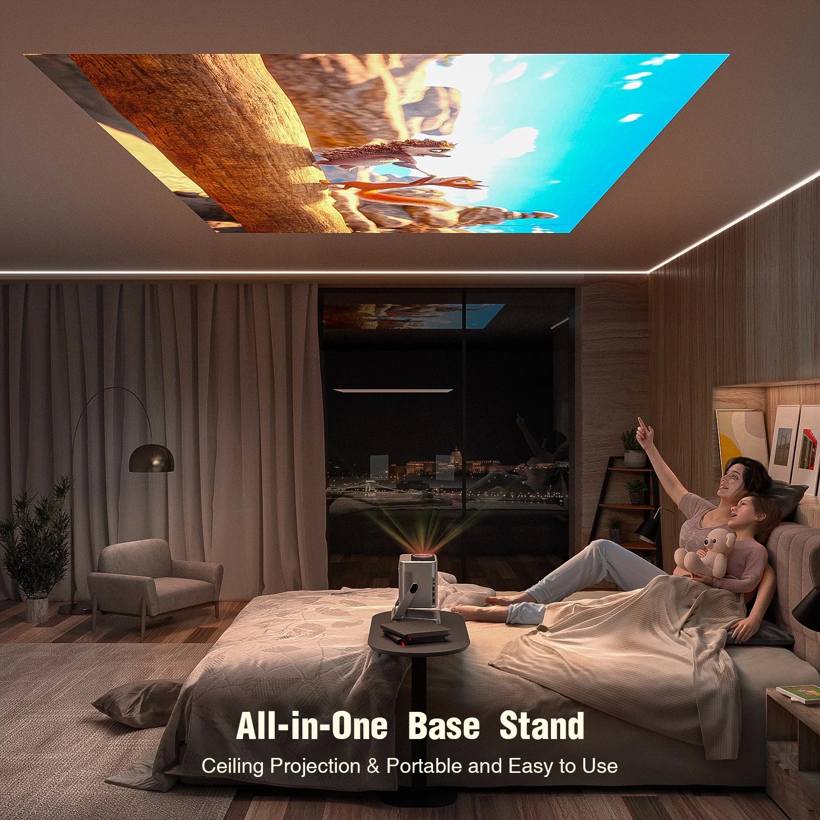YG300 Smart Mini Portable Projector 4K HD 1080P Mobile Phone Video Beam Pocket-sized Proyector