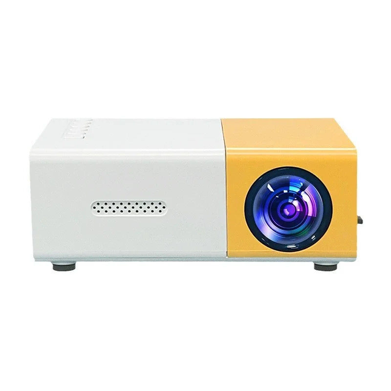Hot Selling YG300 Yellow White Projector for Home Use  High-definition Mini Portable Projector for Bedroom Wall Projection