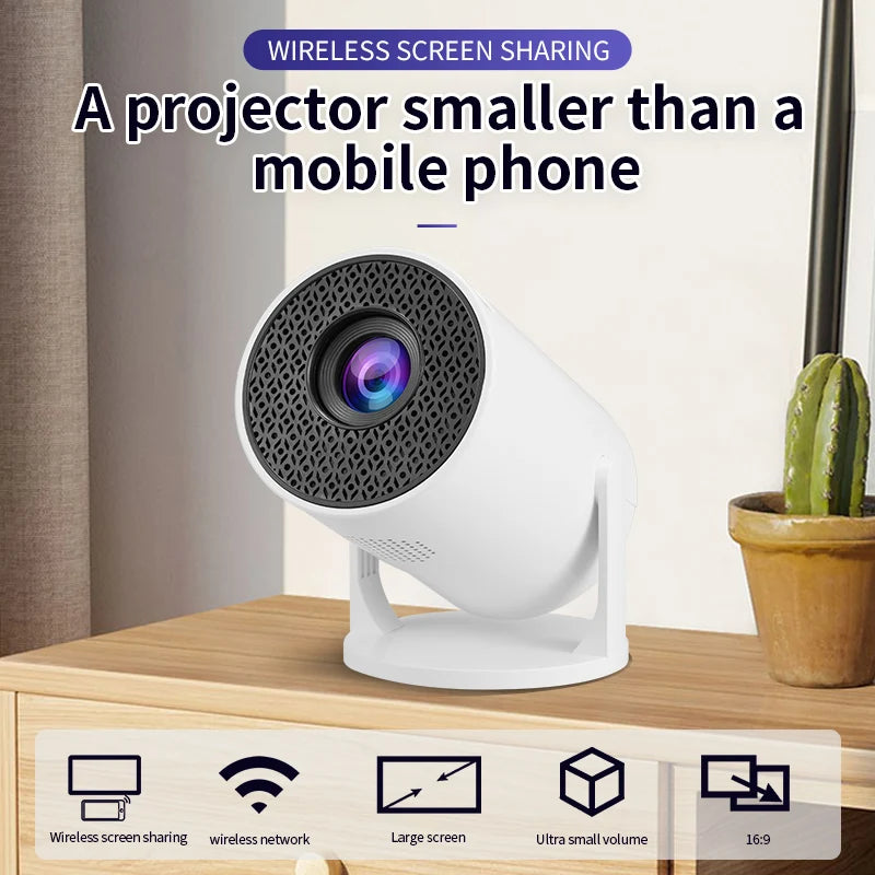 YDH-HY300Mini 2026 Hot Sale 4K Projector 94 Inch 500 Lumens Dual WIFI Wireless Screen Projection Indoor Mini Portable Projector