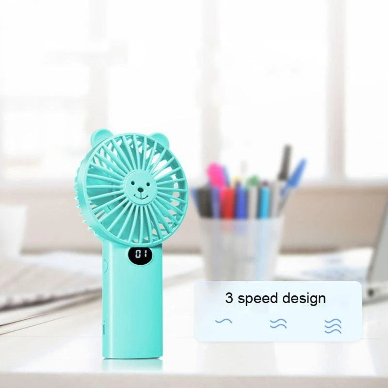 E74D Mini Handheld Fan Mini Fan 3 Speeds Enhanced Rechargeable Quiet Pocket Fan for Home Outdoor