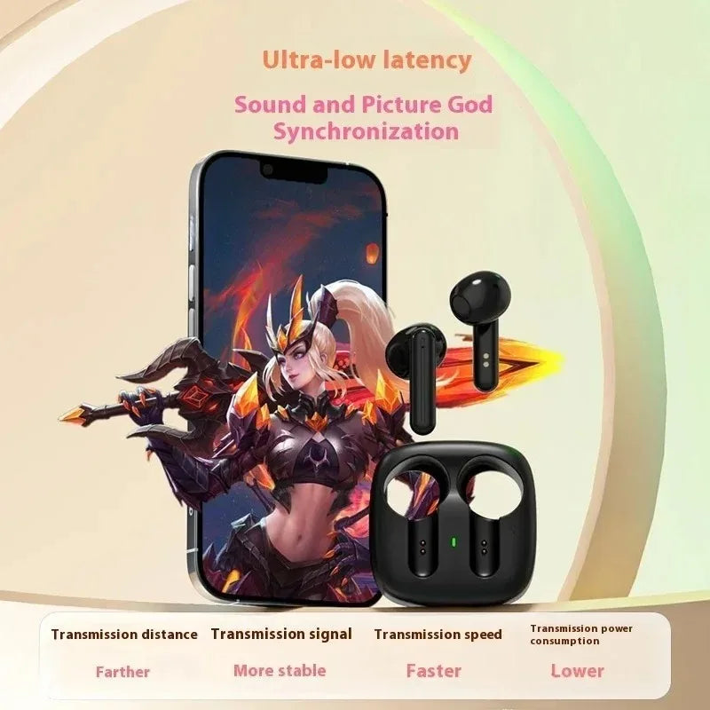 Wireless Bluetooth Earbuds High Sound Quality Long Battery Life Premium Stylish Design with Sleeve Lanyard Portable with Mic