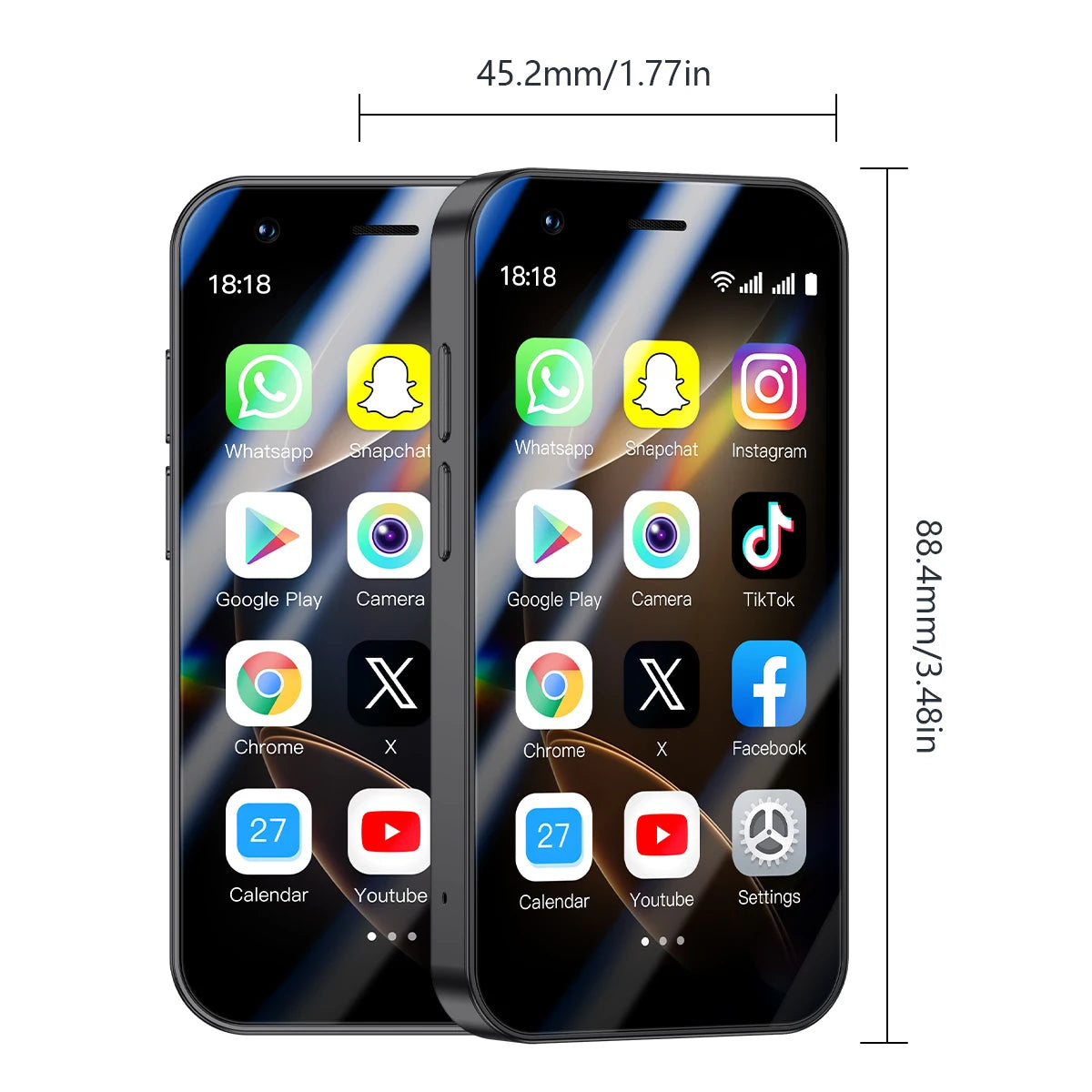 A17 Mini Smartphone 3.0-inch Android System Portable Pocket Phone Dual SIM Dual Standby Face Recognition Technology