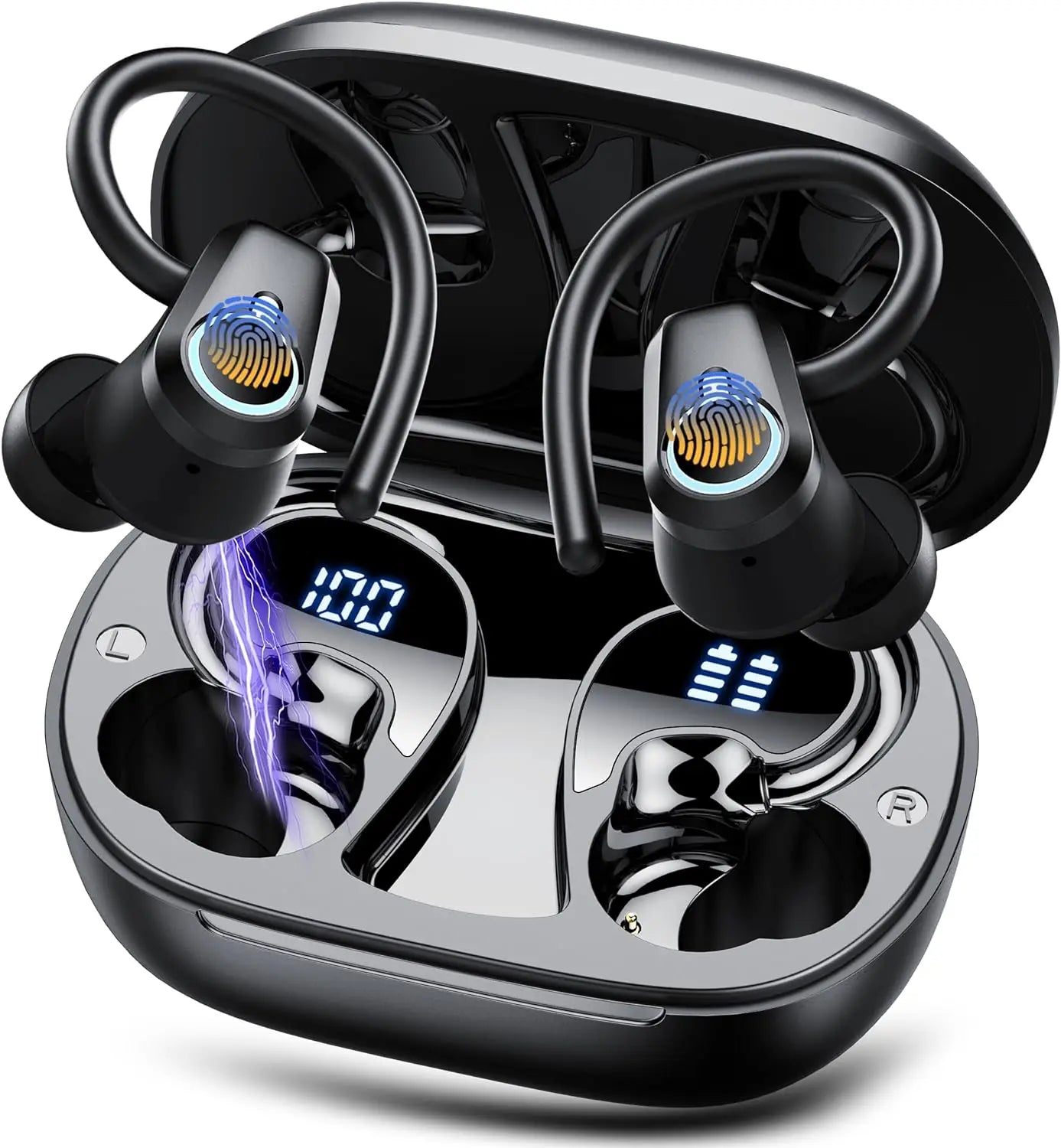 Wireless Earbuds, Bluetooth 5.3 Earbuds Stereo Bass, in-Ear Noise Cancelling Mic, Earphones IP7 Waterproof Sports, 40H Playback