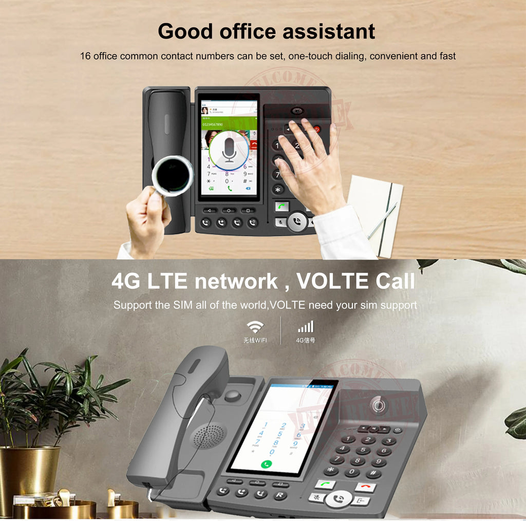 Smart LTE 4G Fixed Wireless Landline Android 8.1  4G SIM Network Videophone Glob Universal Elderly WIFI Video Mobile Phone