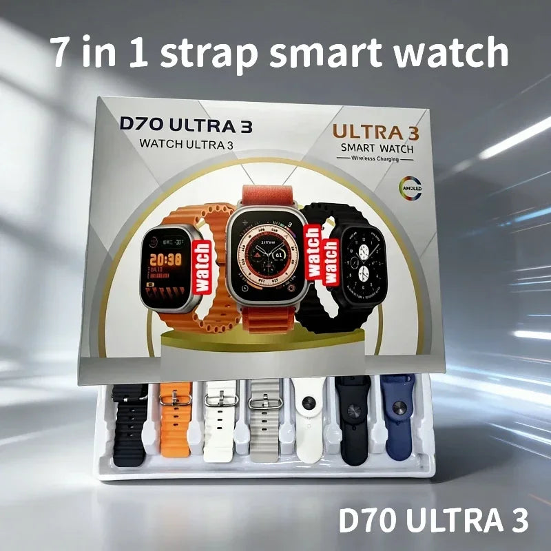 DT900 Ultra 9 Smart Watch 2.09" Big Display 7 Straps Bluetooth Call Fitness Tracker Smartwatch For IOS Android ﻿