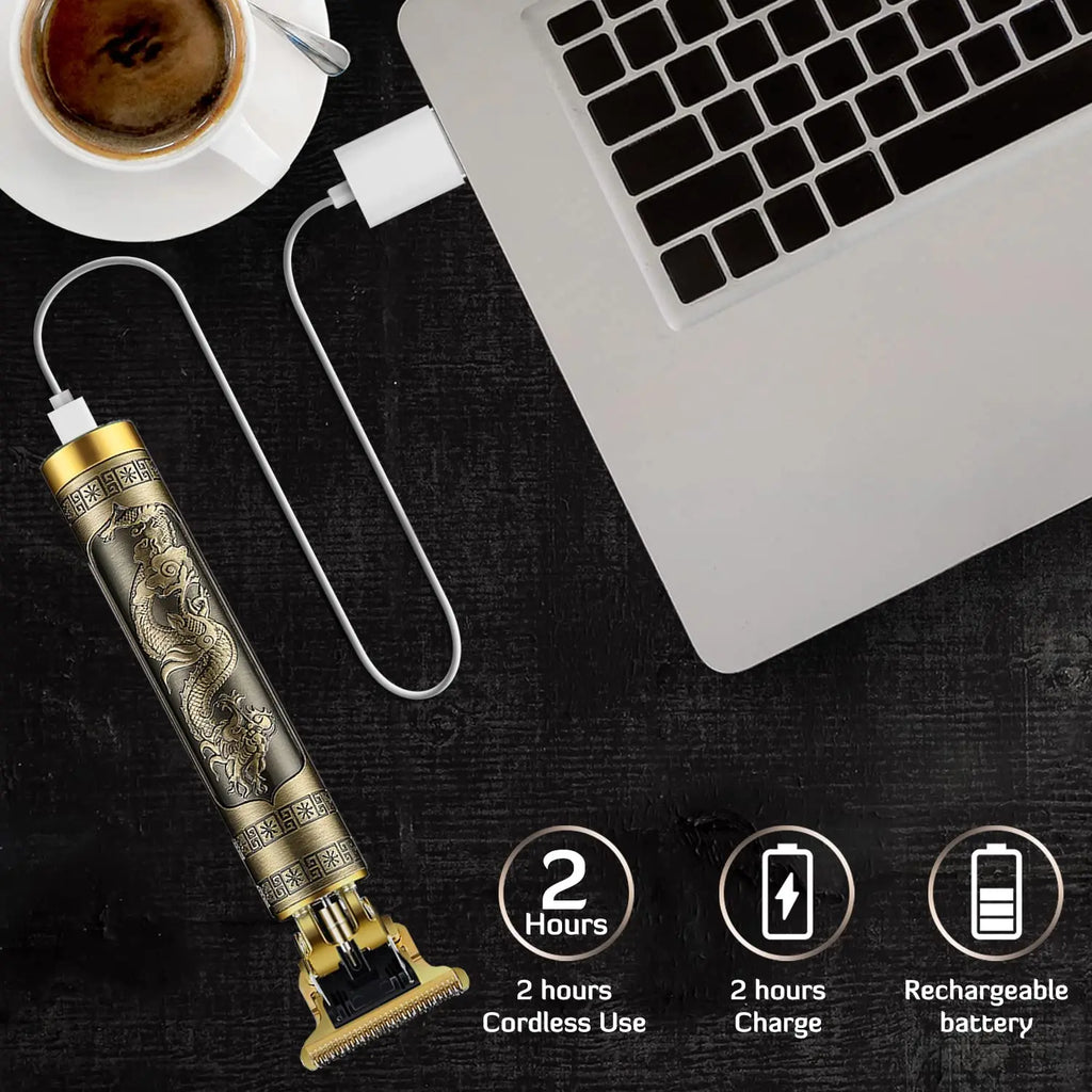 Professional Electric T9 Hair Clipper USB Cordless Beard Trimmer Haircut Grooming Kit Hair Cutting Machine for Stylists