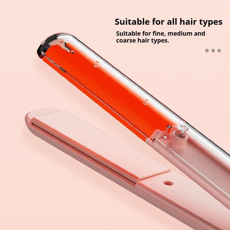 Mini Hair Straightener 2 in 1 Straighten and Curl 25W Low Power Safe Ceramic Coating Anti Scald Portable Travel Flat Iron