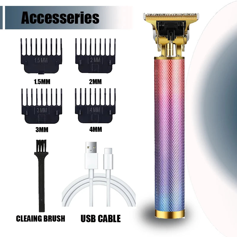 Professional Electric T9 Hair Clipper USB Cordless Beard Trimmer Haircut Grooming Kit Hair Cutting Machine for Stylists
