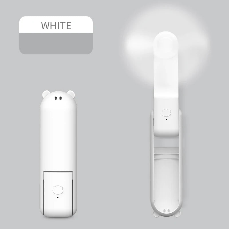 USB charging mini fan, portable small fan, foldable handheld eyelash fan, suitable for office, travel, and outdoor use