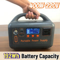 400W Portable Power Station 220V Solar Generator 192Wh Outdoor Emergency External Mobile Battery Powerbank For Camping