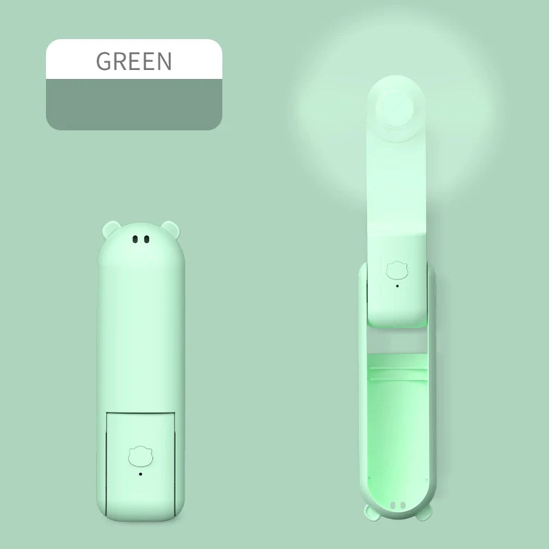 USB charging mini fan, portable small fan, foldable handheld eyelash fan, suitable for office, travel, and outdoor use