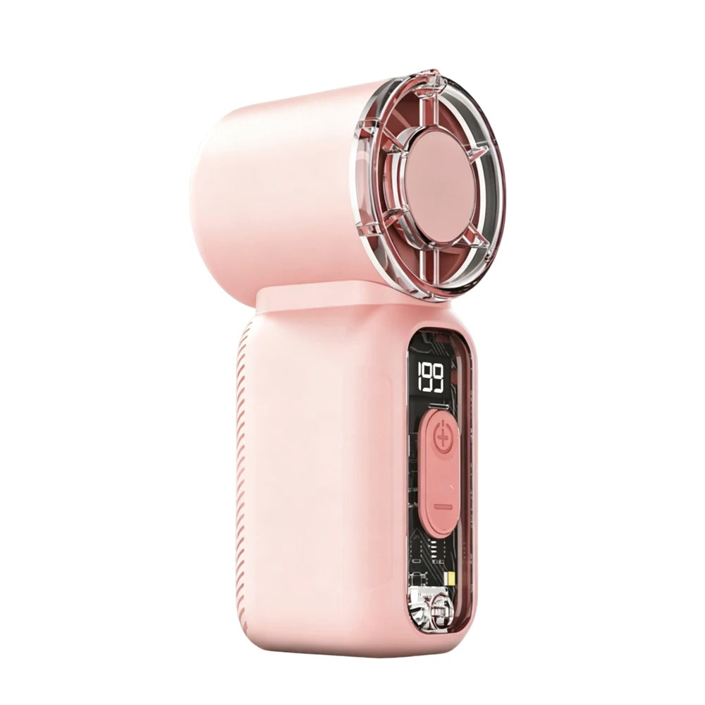 Mini Portable Handheld Fan USB Rechargeable Fan Outdoor Hand Fan with Lanyard Light Small Pocket Personal Fan for Travel Makeup