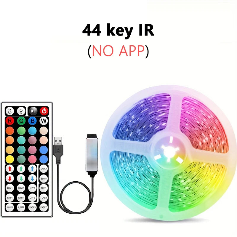 RGB Led Strip Lights 40m 30m 20m 10m 5m Music Sync Led Room Light with APP Control Flexible Ribbon for Room Bedroom Decoration