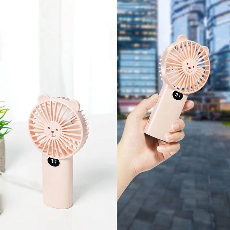 E74D Mini Handheld Fan Mini Fan 3 Speeds Enhanced Rechargeable Quiet Pocket Fan for Home Outdoor