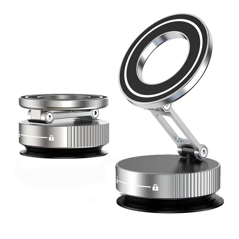 Super Strong Magnetic Phone Holder Foldable Design 360° Adjustable Vacuum Car Mount For Car Desk Bathroom Phone Holder