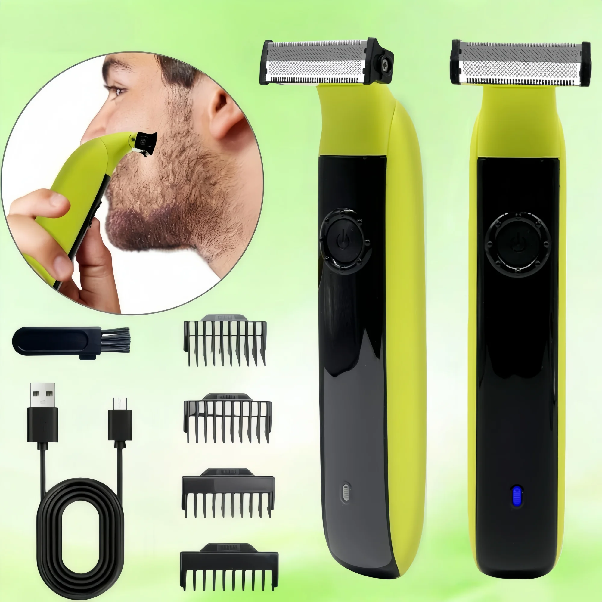 Electric Shaver for Men Professional Beard Trimmer Cordless Razor Body Trimer USB Rechargeable Face Male Hair Shaving Machine