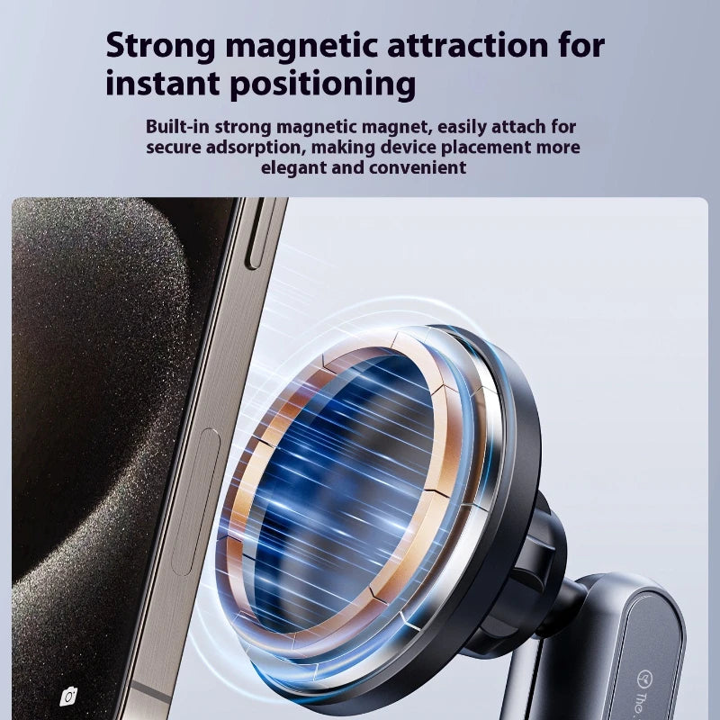 Magnetic Car Phone Holder for Front Windshield,Roof Window Scene with 360° Foldable and Rotatable Electric Vacuum Suction Cup