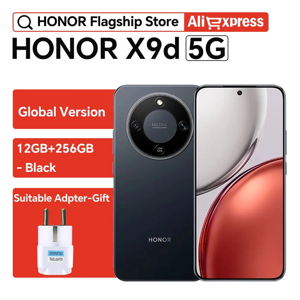 HONOR X9d Global Version 6.79" AMOLED Display 108MP Dual AI Cameras 8300mAh Battery Support 66W Fast Charging Android15 Dual SIM