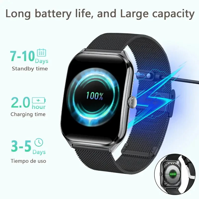 2026New Ultra Thin Smart Watch men 1.96" AMOLED 360*360 HD Pixel Display Always Show Time Call Reminder Smartwatch Ladies
