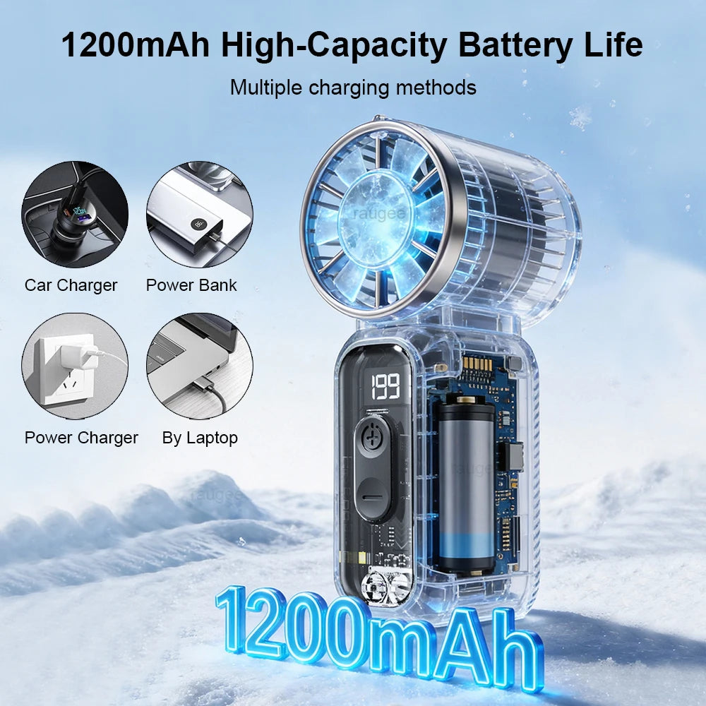 Mini Portable Handheld Fan USB Rechargeable Fan Outdoor Hand Fan with Lanyard Light Small Pocket Personal Fan for Travel Makeup