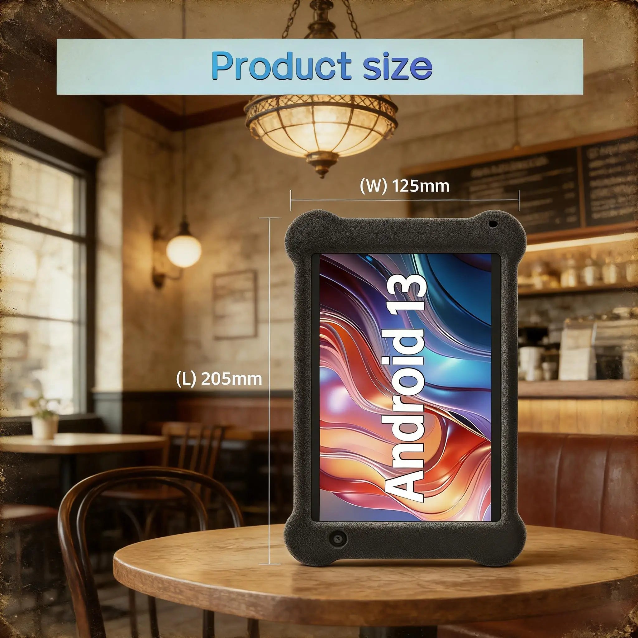 7 Inch Android 13 Kids Tablet 4GB+32GB A133P Quad Core 1024*600 IPS Display 3500mAh 2+5MP Camera WiFi Tablet with Rotatable Case
