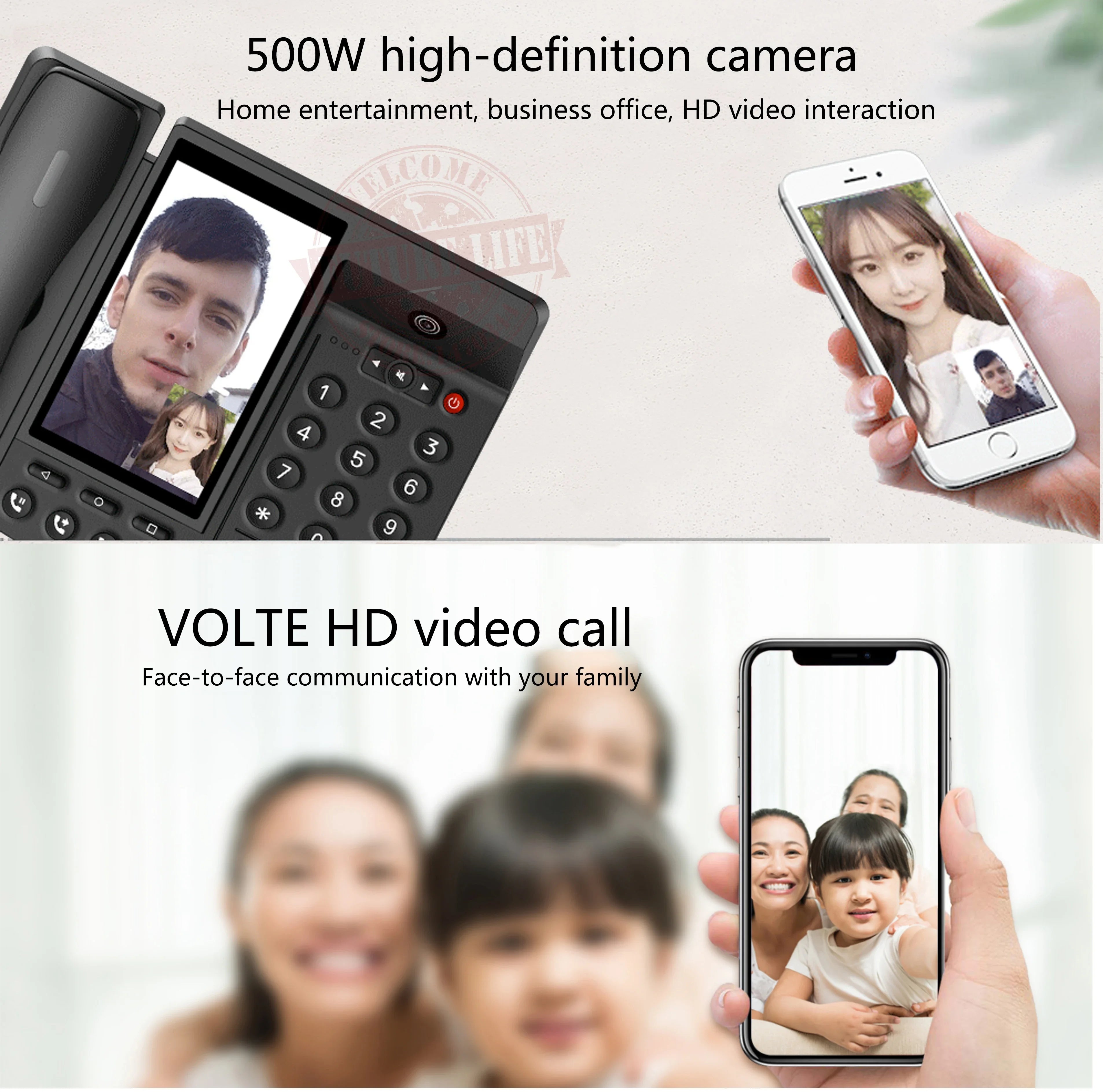 Smart LTE 4G Fixed Wireless Landline Android 8.1  4G SIM Network Videophone Glob Universal Elderly WIFI Video Mobile Phone