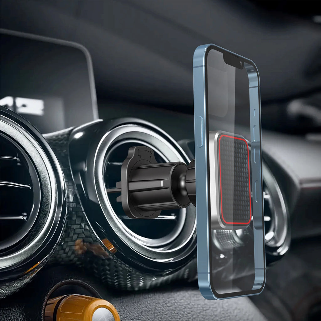Magnetic Car Phone Holder Vent 2025 Upgrade 6X Strong Magnets, Universal Mobile Phone Mount Hook, 360 Rotating Air Vent Cradle