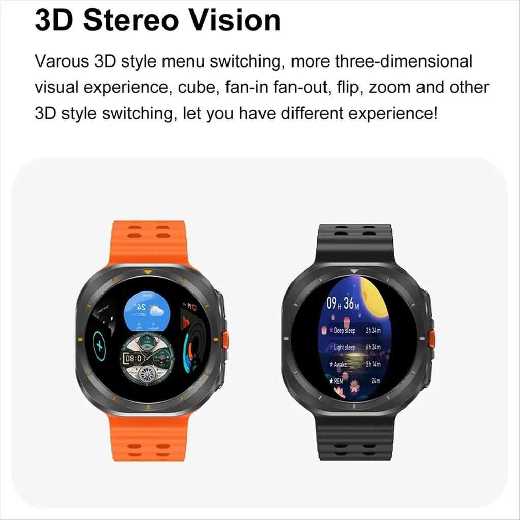 Limited Stock！DT Watch Ultra 47mm Smart Watch Bluetooth Call Compass 3D Menu Wireless Charging Series 7 Smartwatch Black