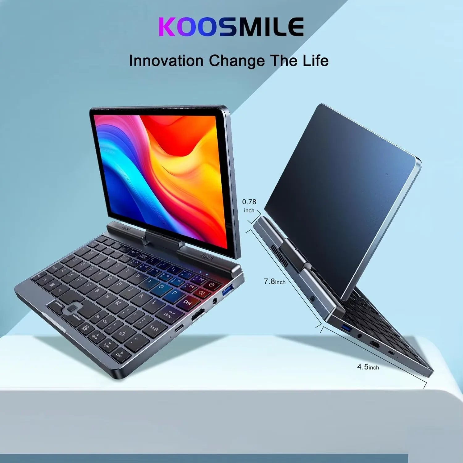 Portable Mini Laptop windows OS 8 Inch Touch Screen Notebook N95 12GB+1TB IPS Small Notebook Portable PC Micro Computer