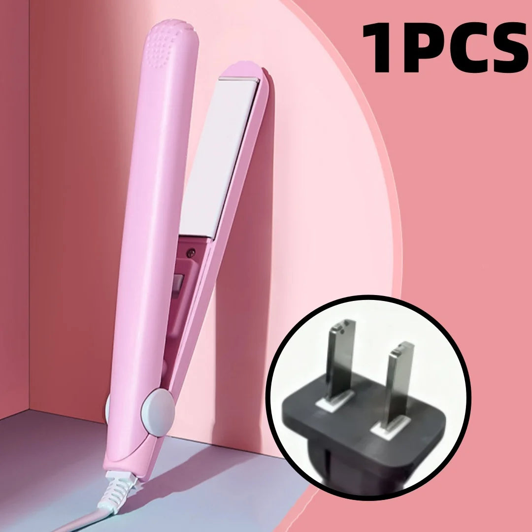 289（2）---- Mini Hair Straightener  - Portable Air Bangs Inward Curls Tool for Women & Students