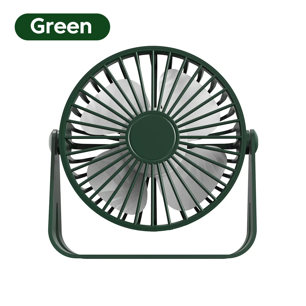 Mini Desktop Fan Nature Breeze USB Rechargeable Cable Small Fan For Student Dormitory Computer Summer Gadget Home Desk Office