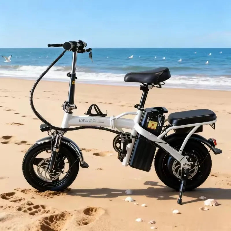 Electric bicycle with good looks 14 inches 400W 48V 30AH long battery life small electric bike for city work and commuting