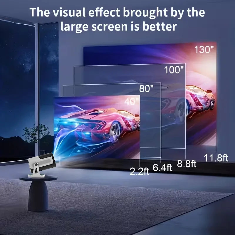 HY320mini Portable Smart Projector 720P 4K Android 13 WiFi6 BT5.0 LCD Outdoor Home Theater USB Projector