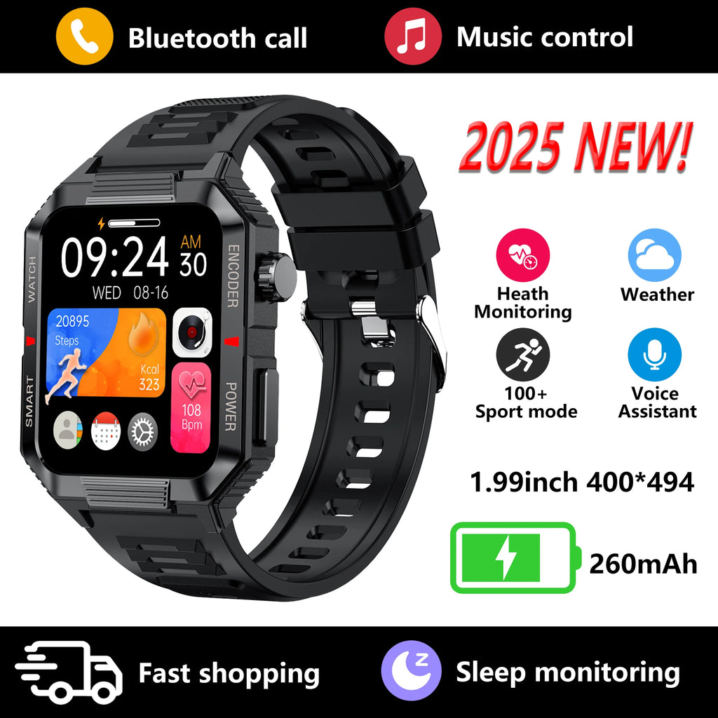 2025 new smart watch, all-round health monitoring, support Bluetooth calls, 1.99-inch high-definition large screen