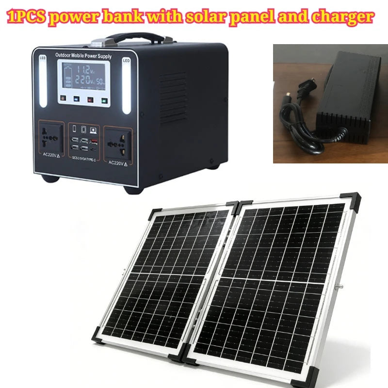 500Wh 500W 220V Portable Power Station Solar Generator Emergency Backup Battery Power Supply for Home Outdoor Camping Stall