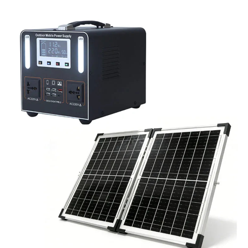 500Wh 500W 220V Portable Power Station Solar Generator Emergency Backup Battery Power Supply for Home Outdoor Camping Stall